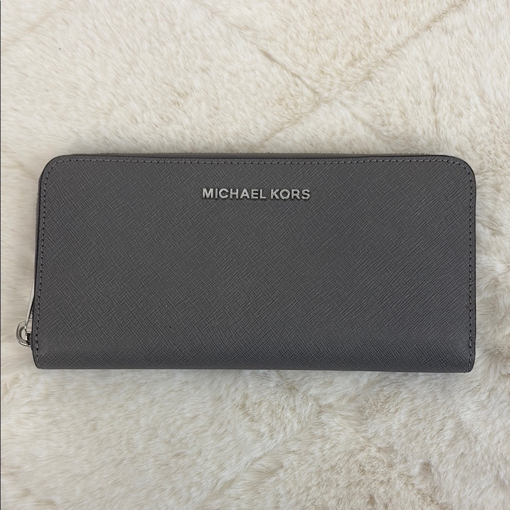 Women’s Wallet, Michael Kors, Gray, Leather